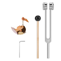 KAIGESZAD tuning fork 128hz with reflex hammer for chakra sessions