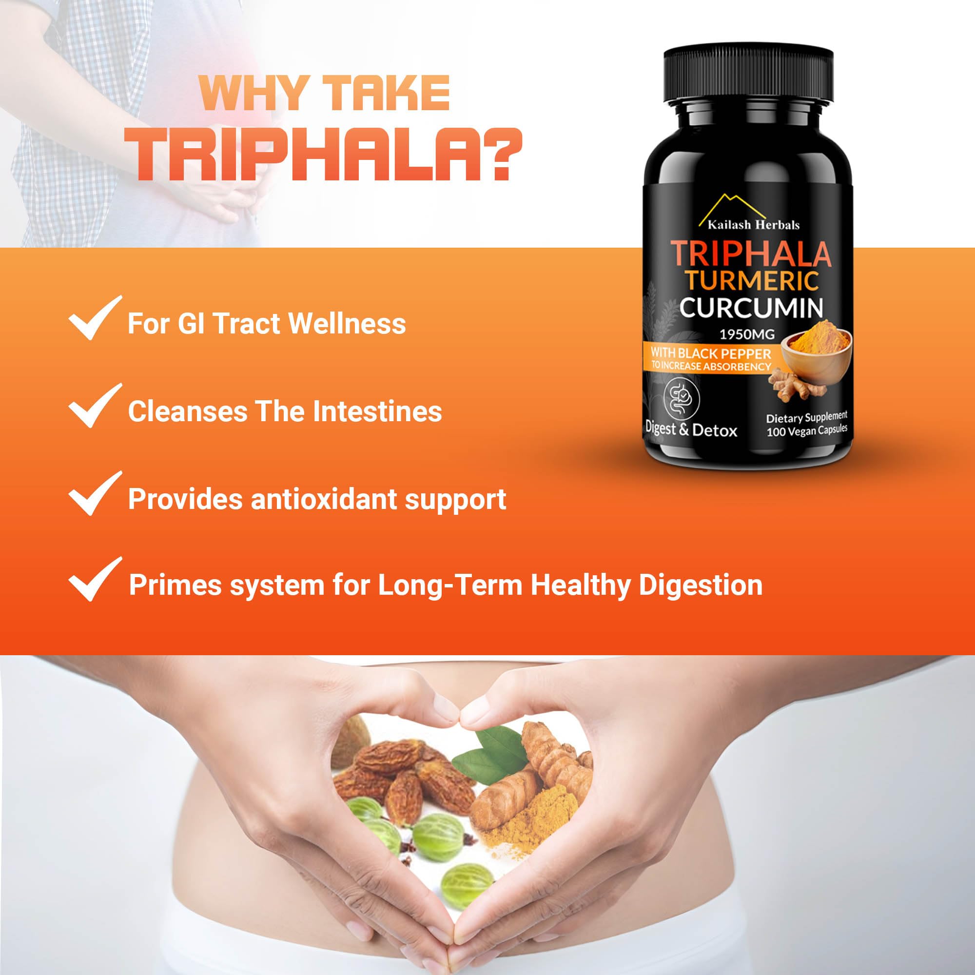 Kailash Herbals clean-label packaging image highlighting pure ingredients