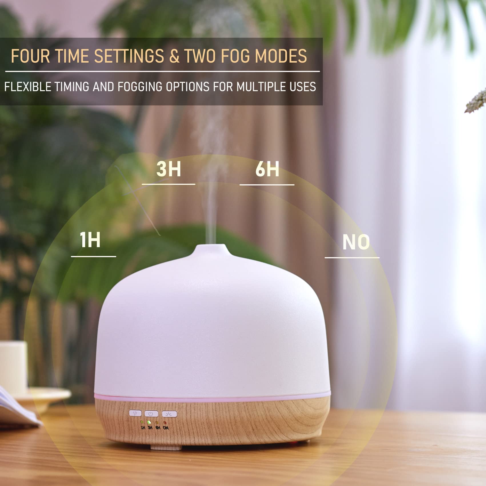 Kakoda diffuser with independent LED light for mood lighting.