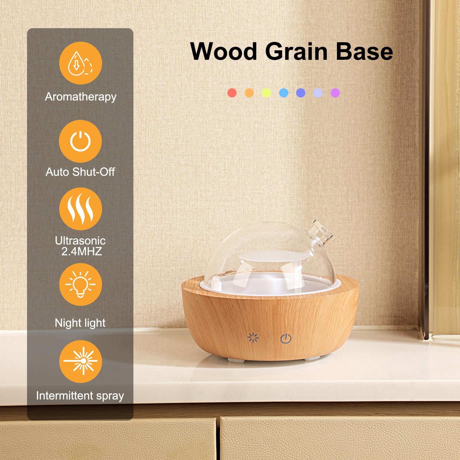 Kakoda diffuser LED mood light with seven colors