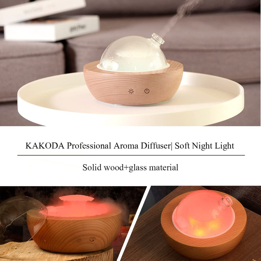 Kakoda night-light ambience adds soft color during unwinding.