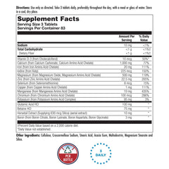 KAL Amino Max tablets close-up, chelated minerals and amino acids support daily wellness