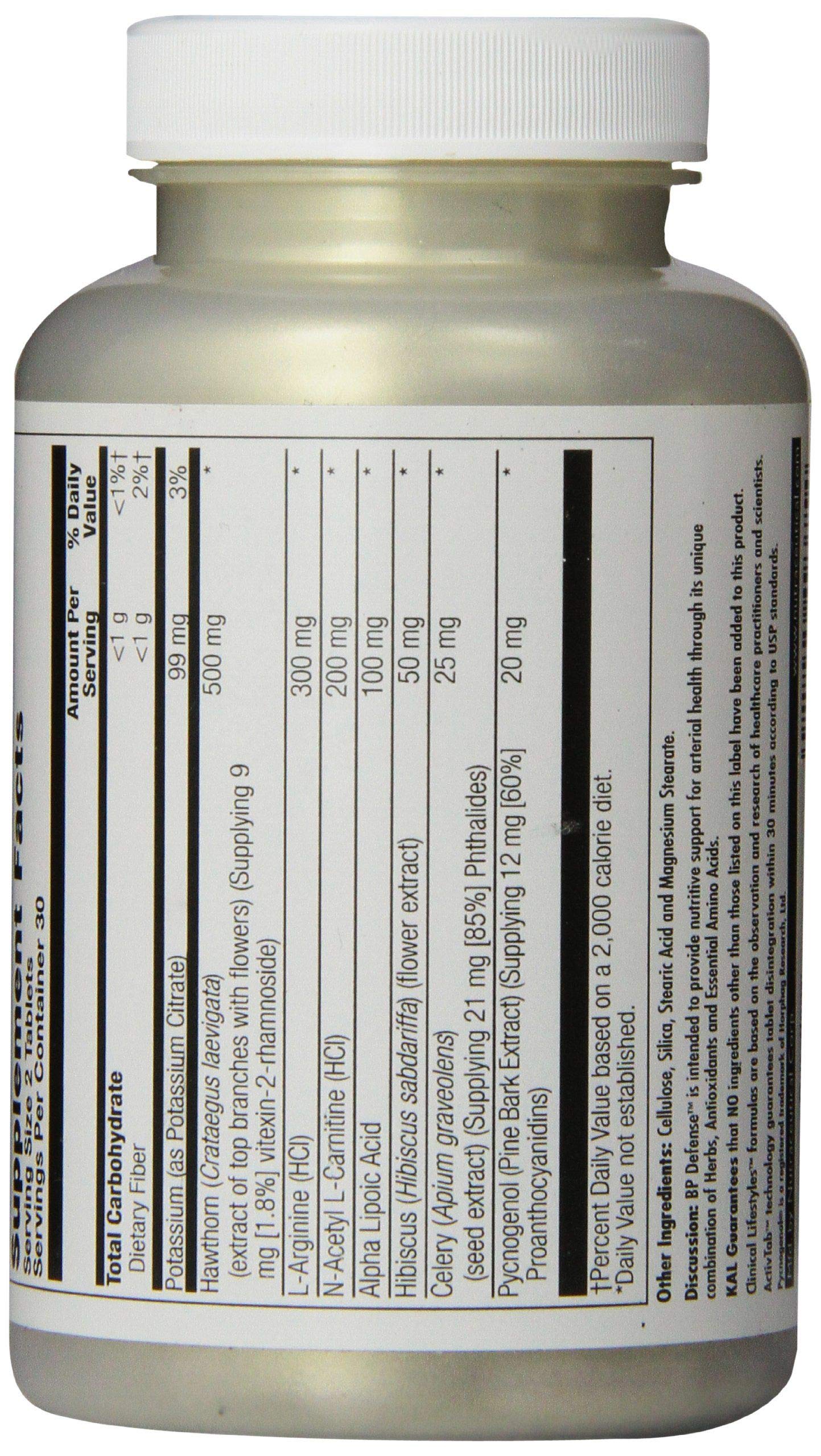 Close-up of KAL BP Defense tablets with essential amino acids and carnitine