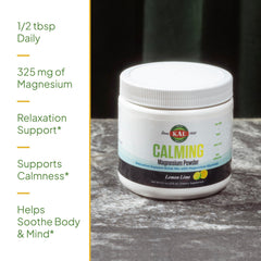 Kal Calming Magnesium Powder dissolve in cup illustrates fast dissolution with ActivMix.