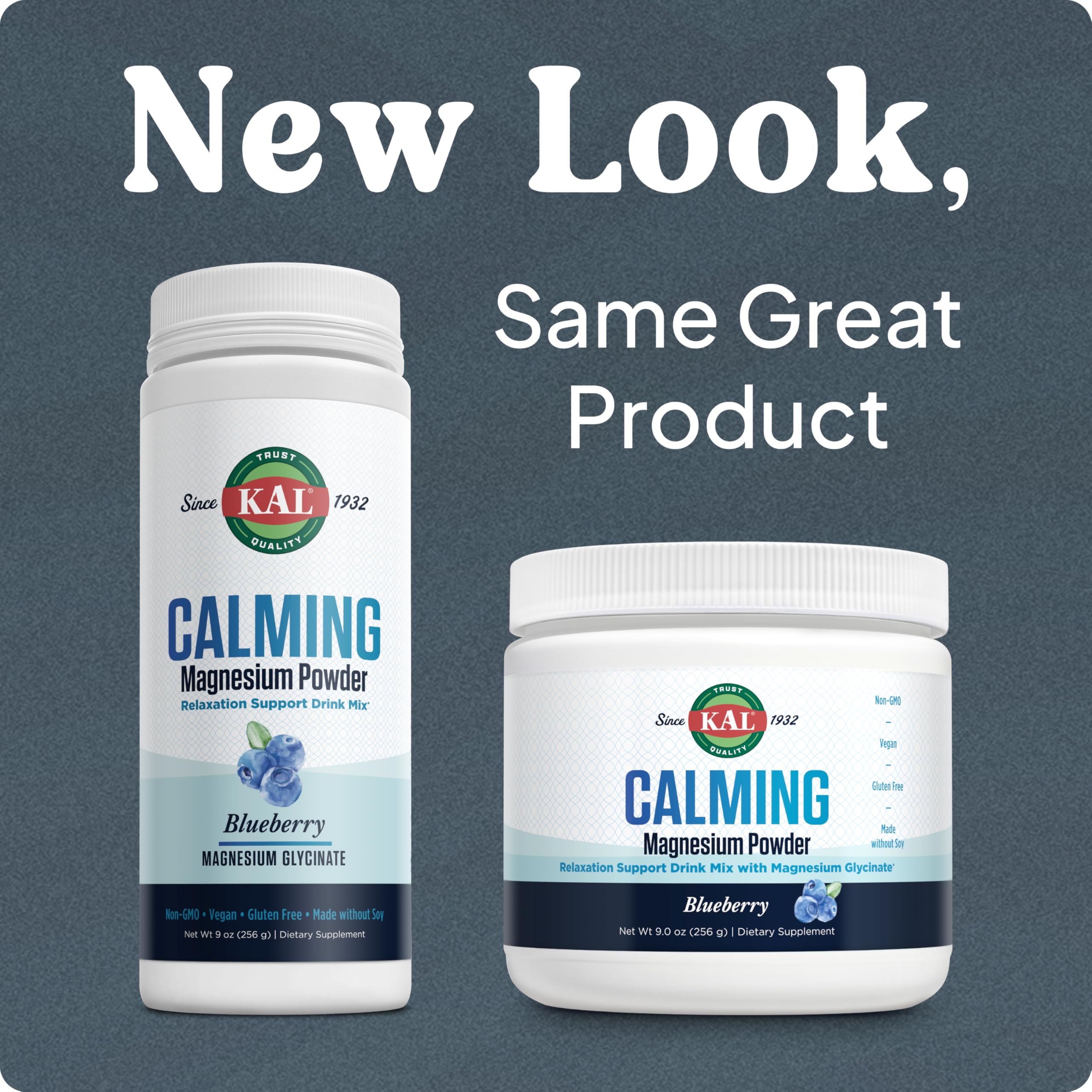 KAL Calming Magnesium vegan gluten-free formula suitable for many diets.