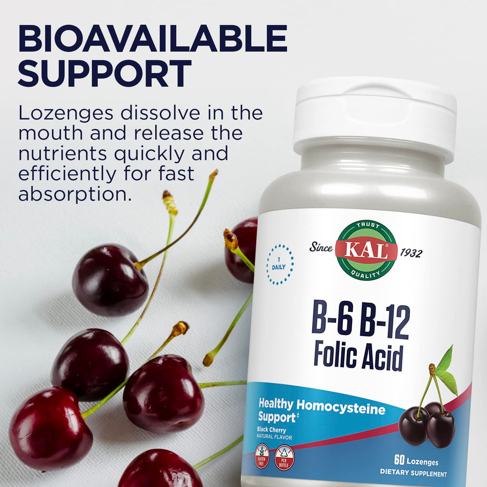 KAL composición de B6 B12 y ácido fólico para nutrición diaria