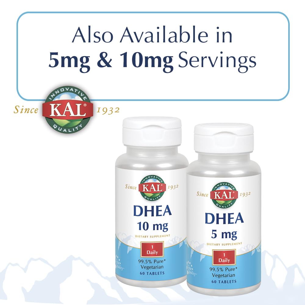 KAL DHEA bottle on shelf for daily wellness routine