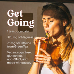 KAL Energy Magnesium ingredients label highlighting vegan sugar-free formula