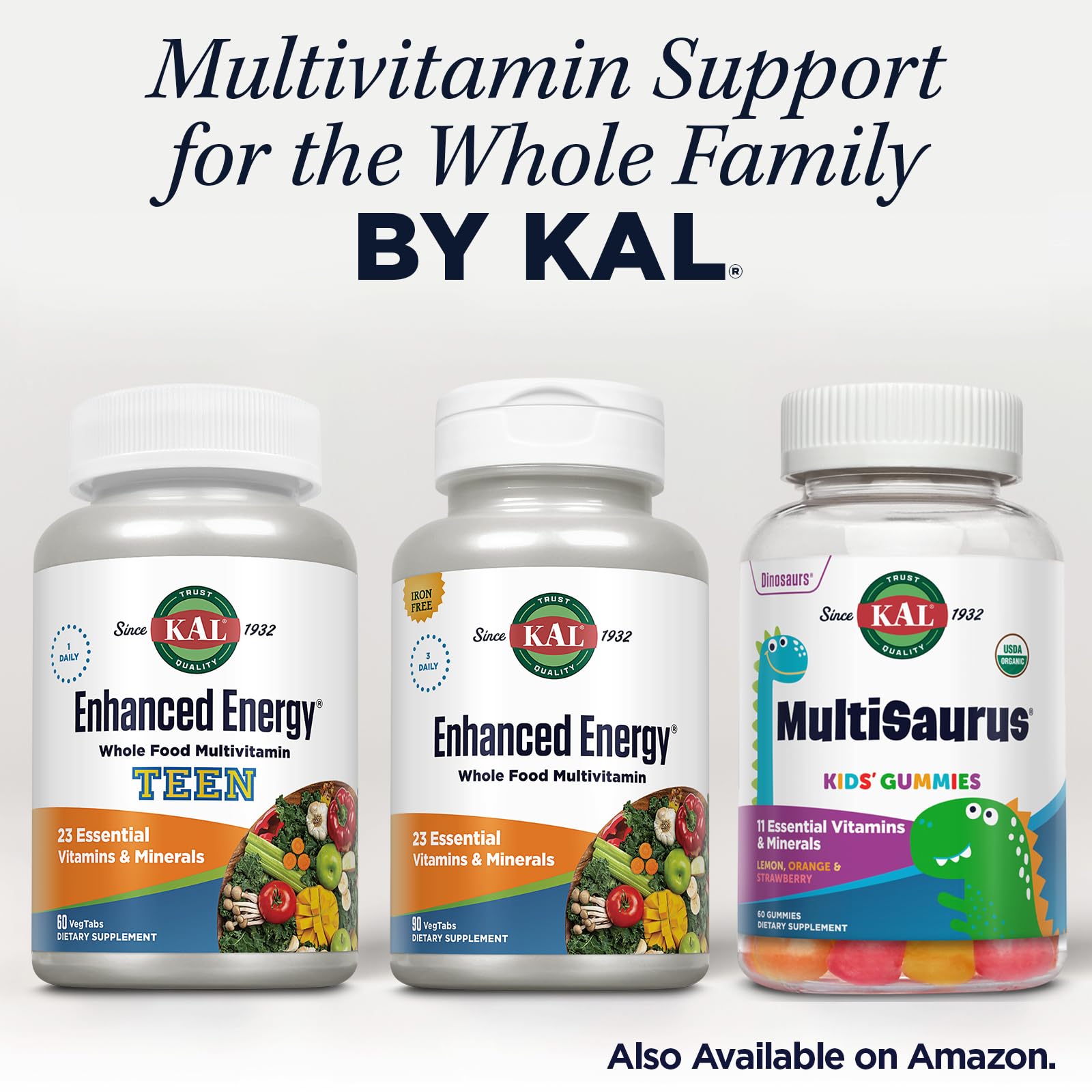 Morning routine with KAL Enhanced Energy Supplements for steady energy.
