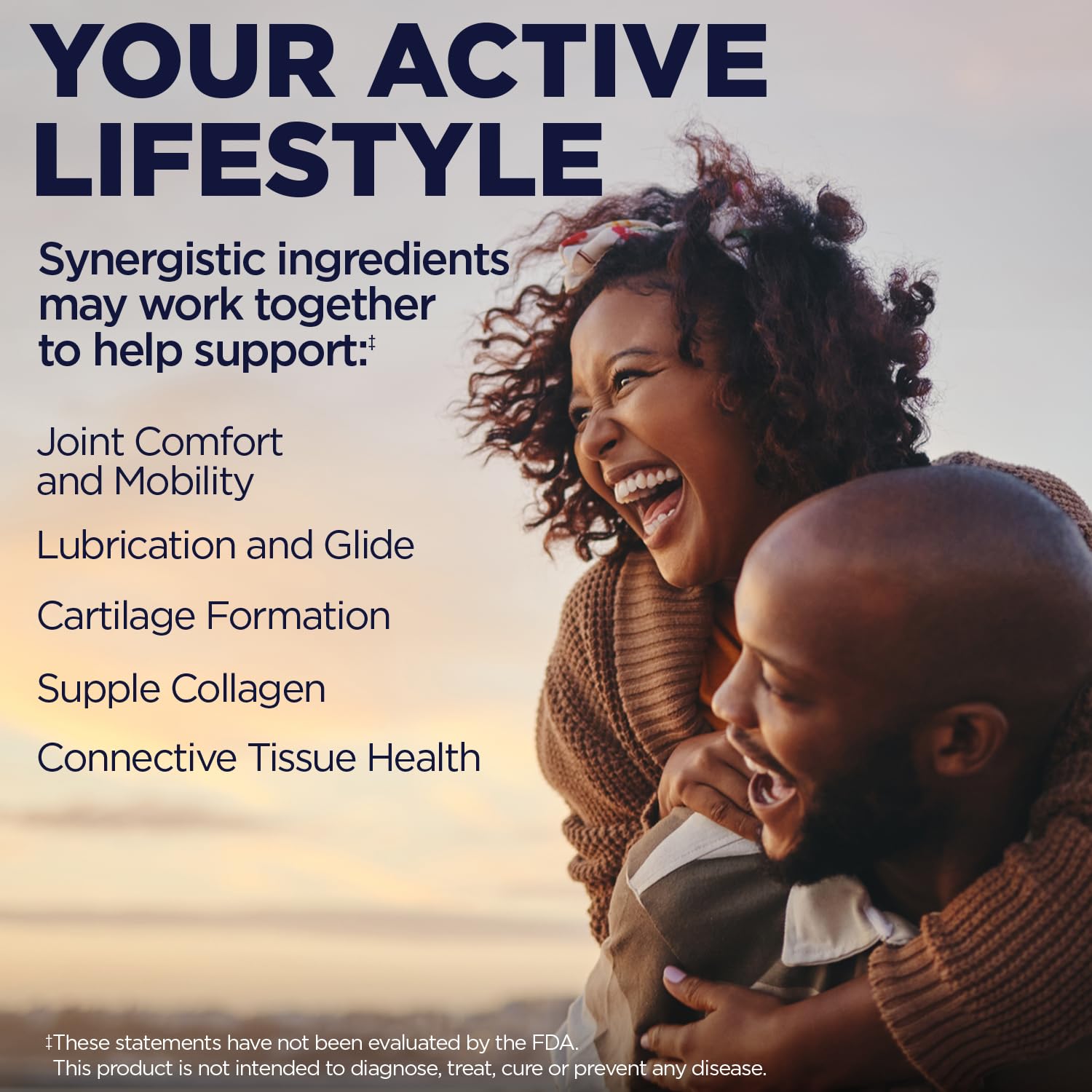 KAL Glucosamine Chondroitin MSM label close-up with Vitamin C for connective tissue support.