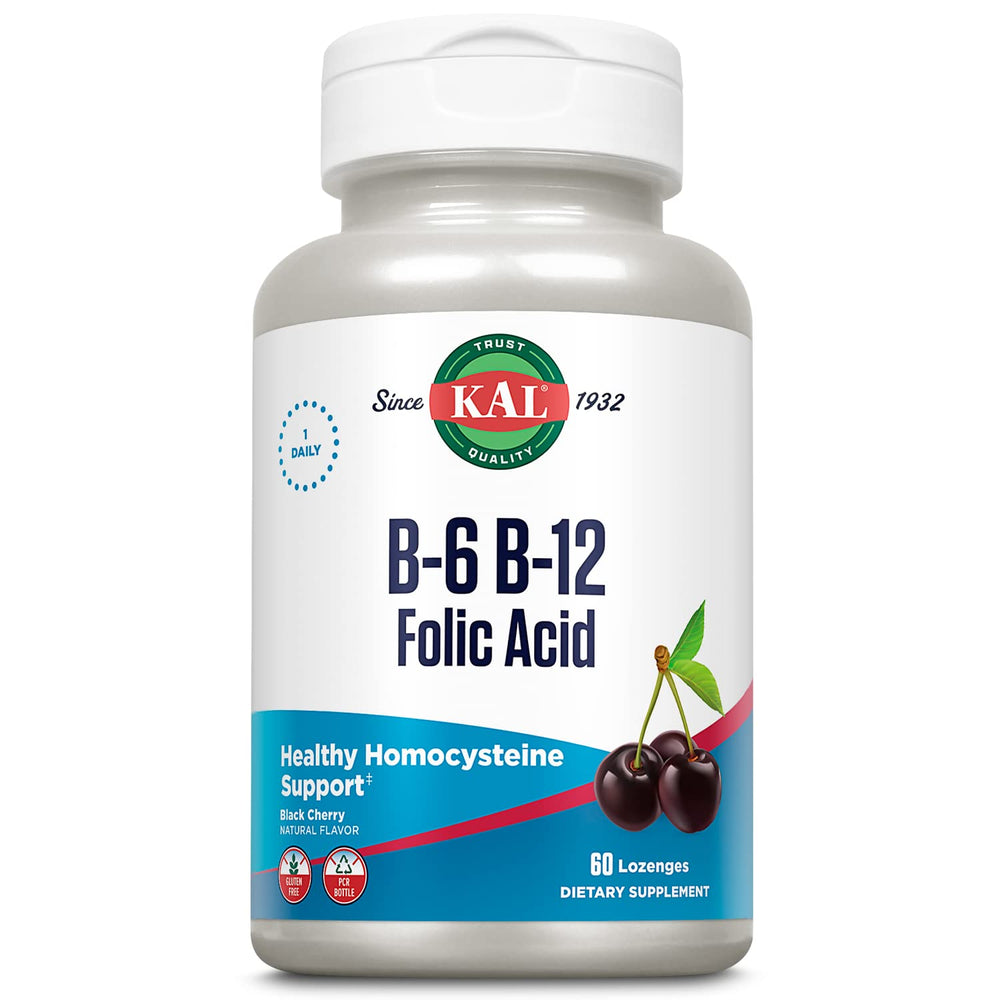 KAL gominolas con B6 B12 y ácido fólico en botella para energía diaria