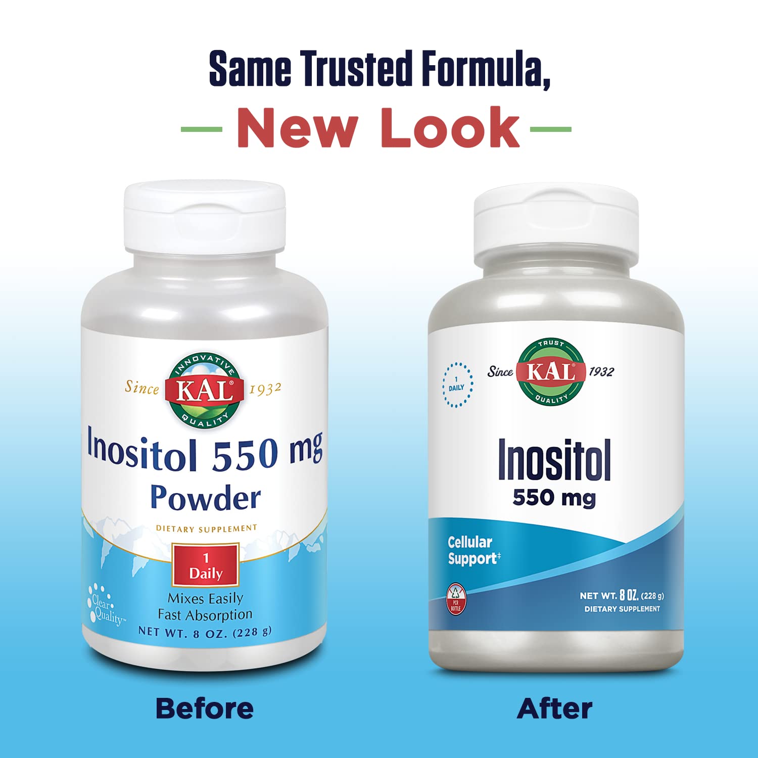 KAL Inositol Powder dispense demonstrates easy portion control for regular intake