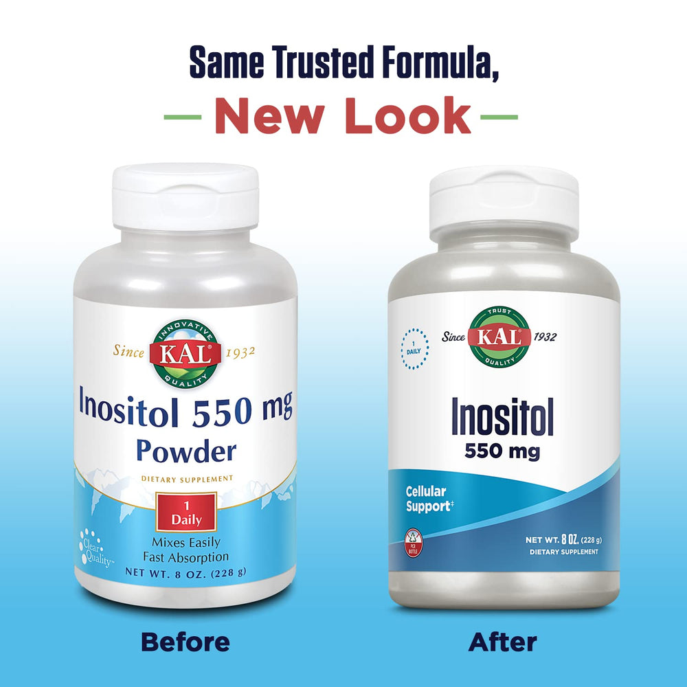 KAL Inositol Powder dispense demonstrates easy portion control for regular intake