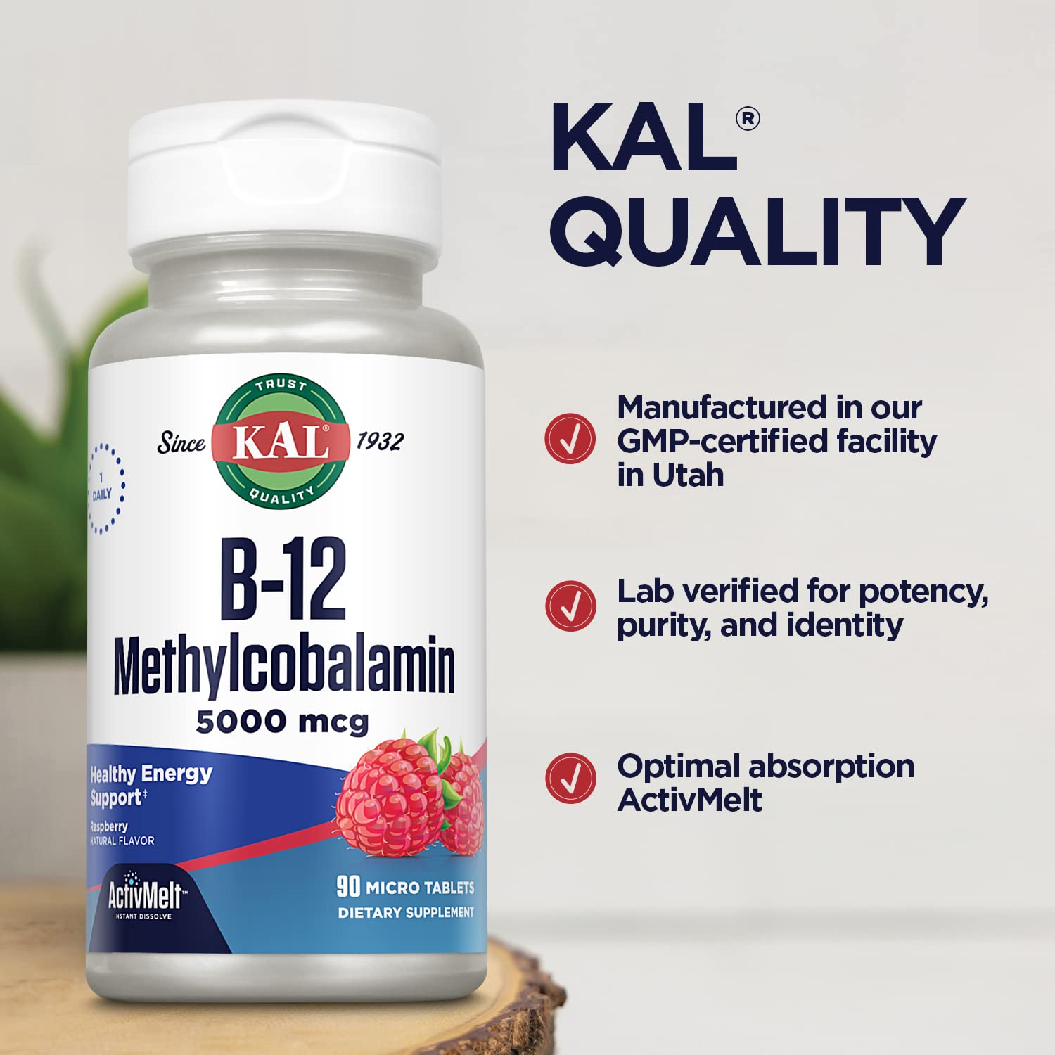 KAL lab-verified purity seal confirms potency and quality.