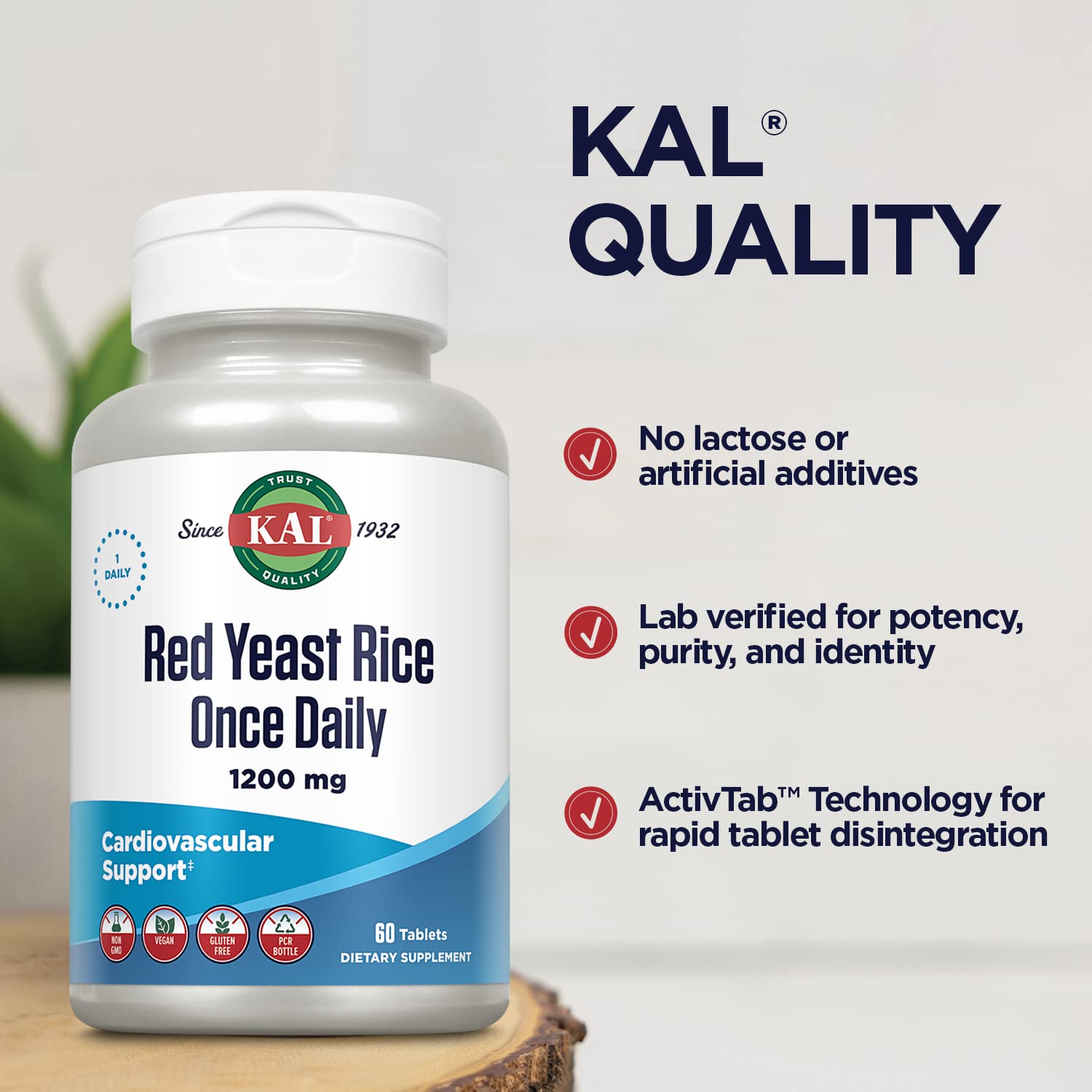 KAL label front view on packaging for confident shopping.