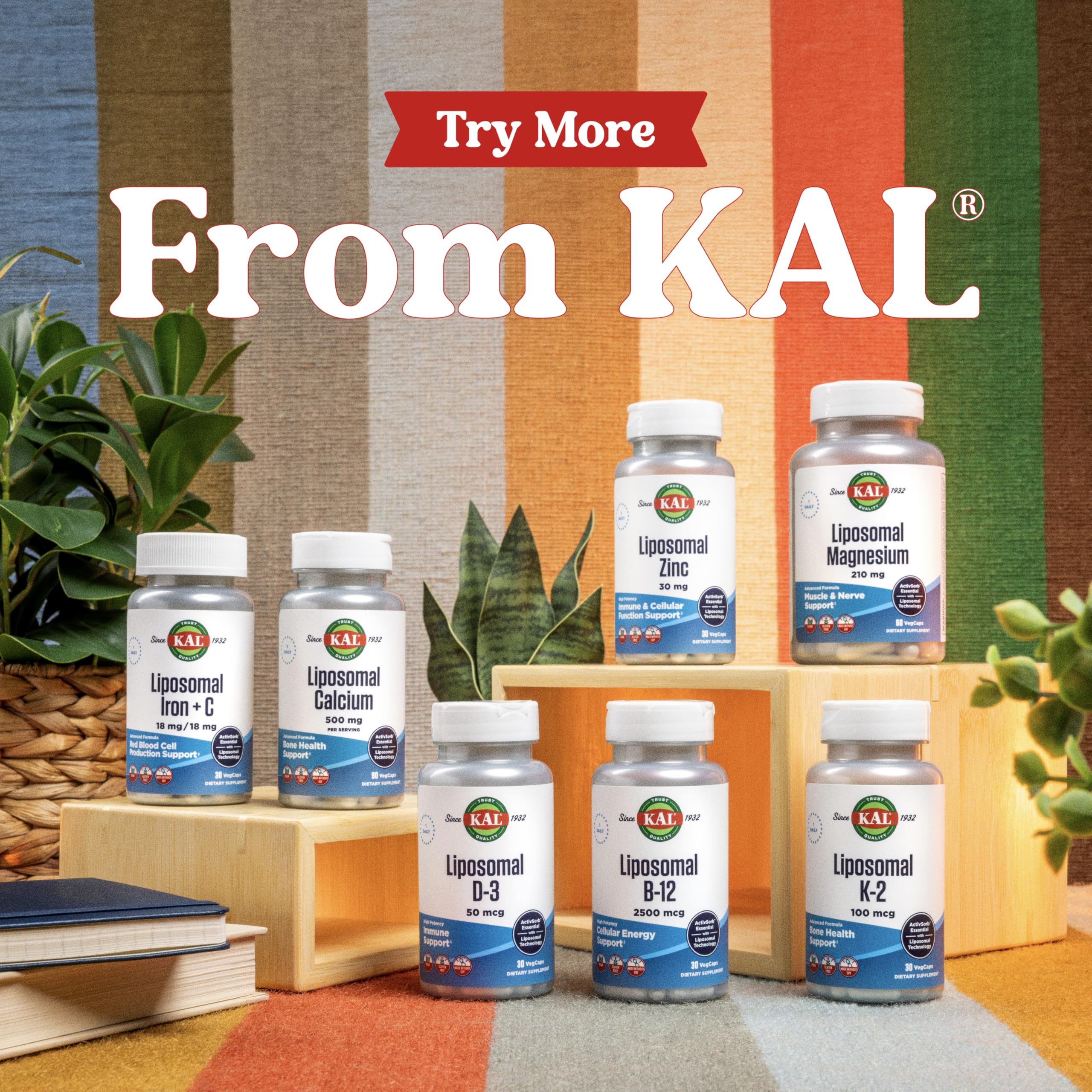 KAL Liposomal Multivitamin packaging on desk suggests ready-to-use routine.