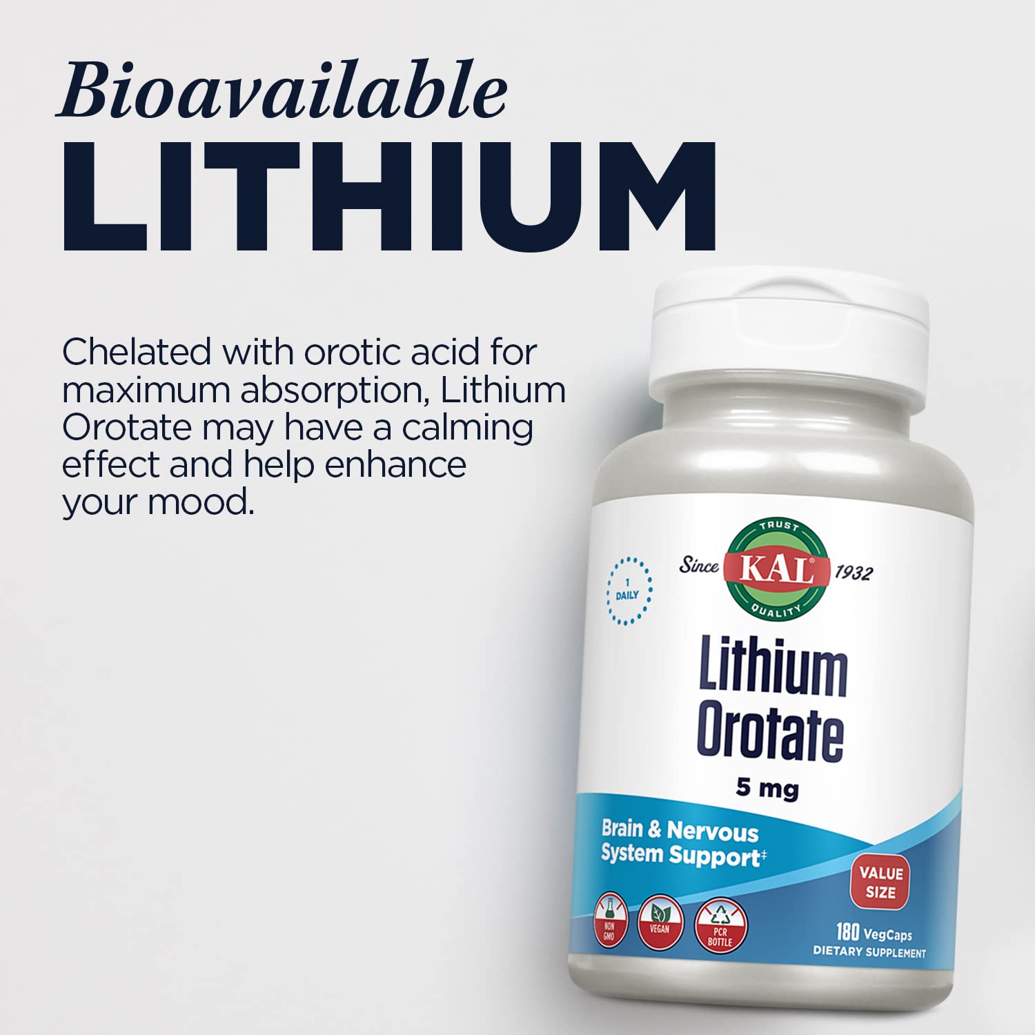 KAL Lithium Orotate purity testing indicates quality and potency