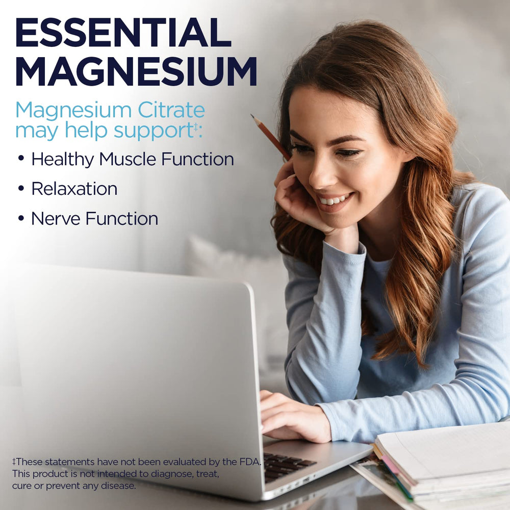 KAL Magnesium Citrate label close-up emphasizes 400 mg per serving for clarity.