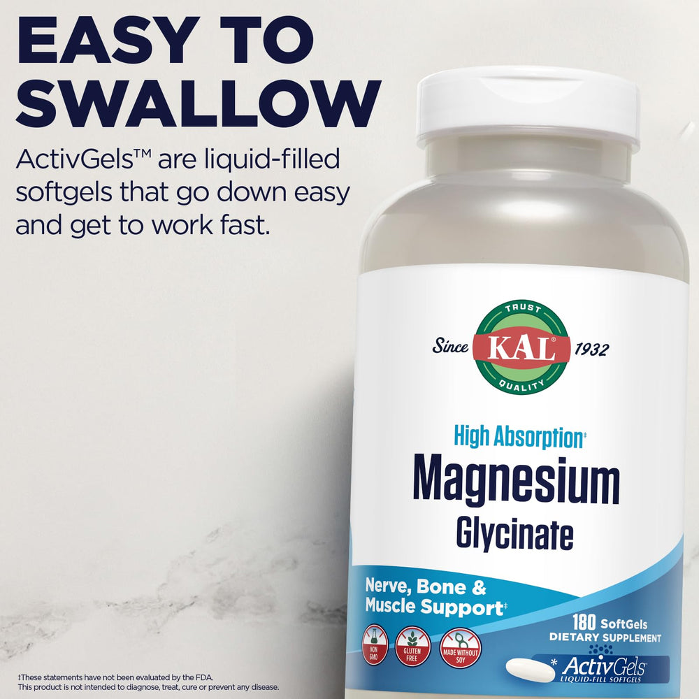 KAL ActivGels nutrition panel highlights magnesium content