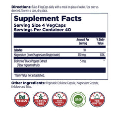 KAL magnesium glycinate capsules pouring demonstrates easy daily dosing for calm and recovery.
