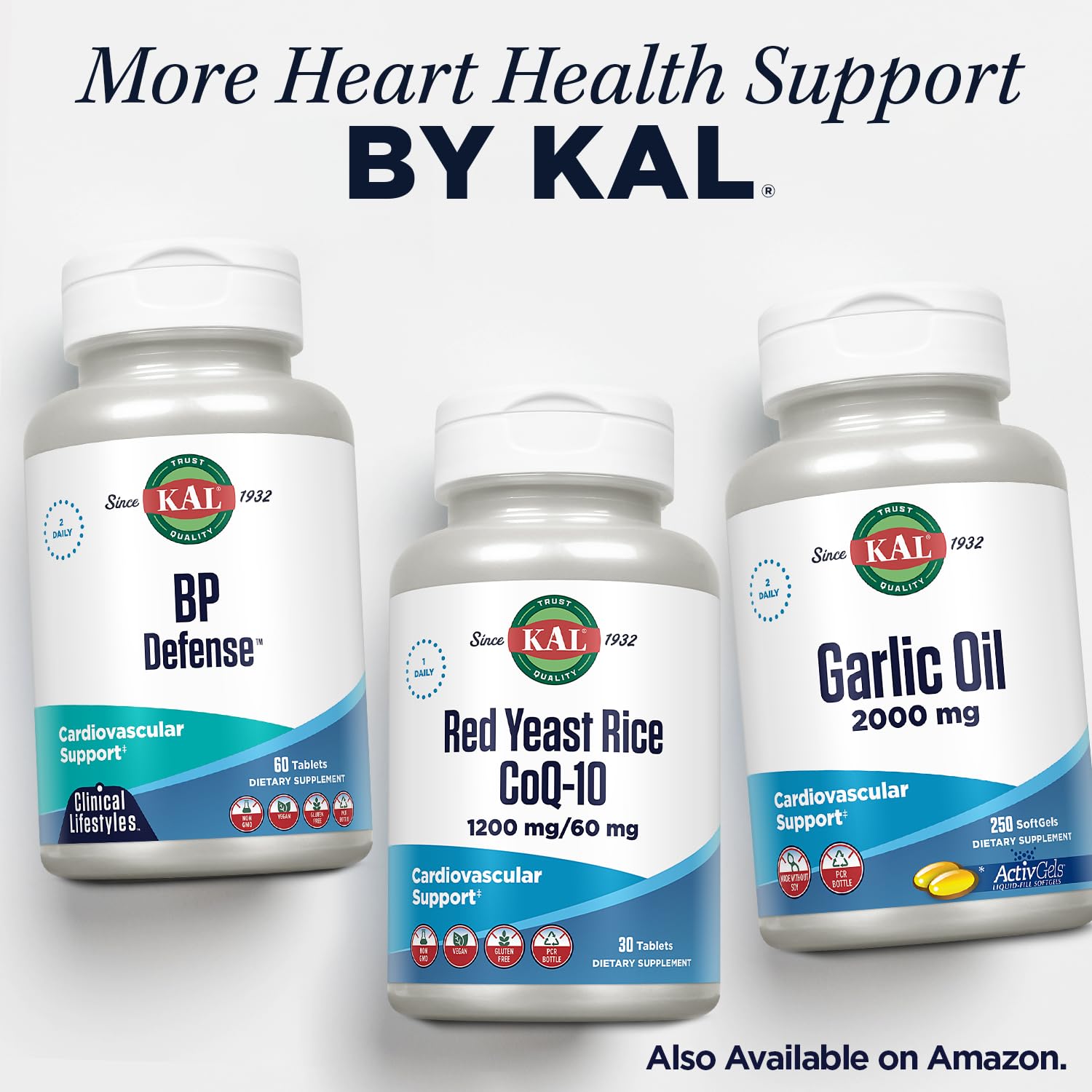 KAL Magnesium Taurate 400mg PCR bottle packaging emphasizes sustainability