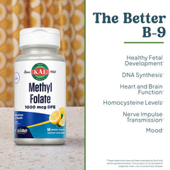 KAL Methyl Folate bottle with eco packaging highlights sustainability.