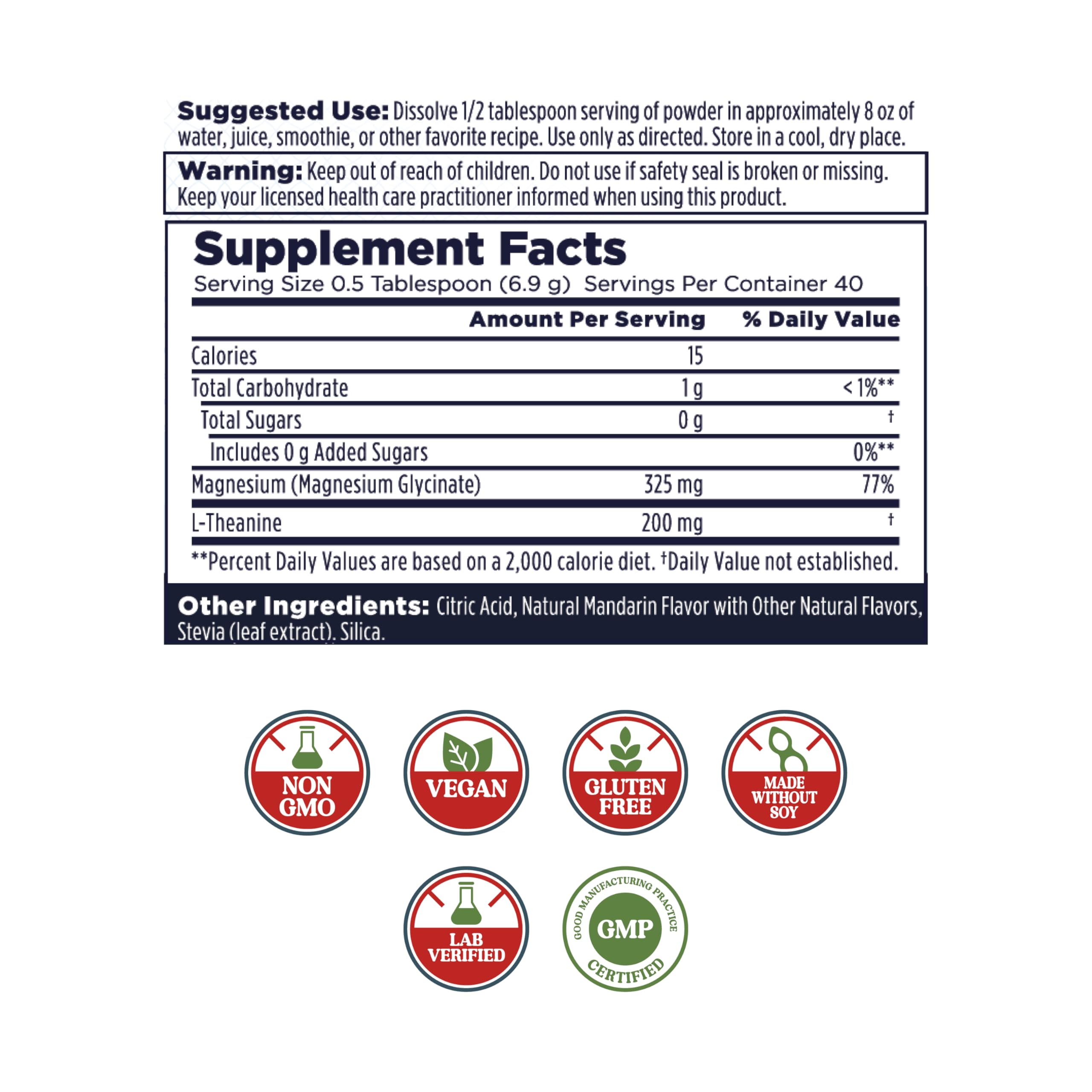 KAL Mood Magnesium Mandarin dosing scoop for precise serving.