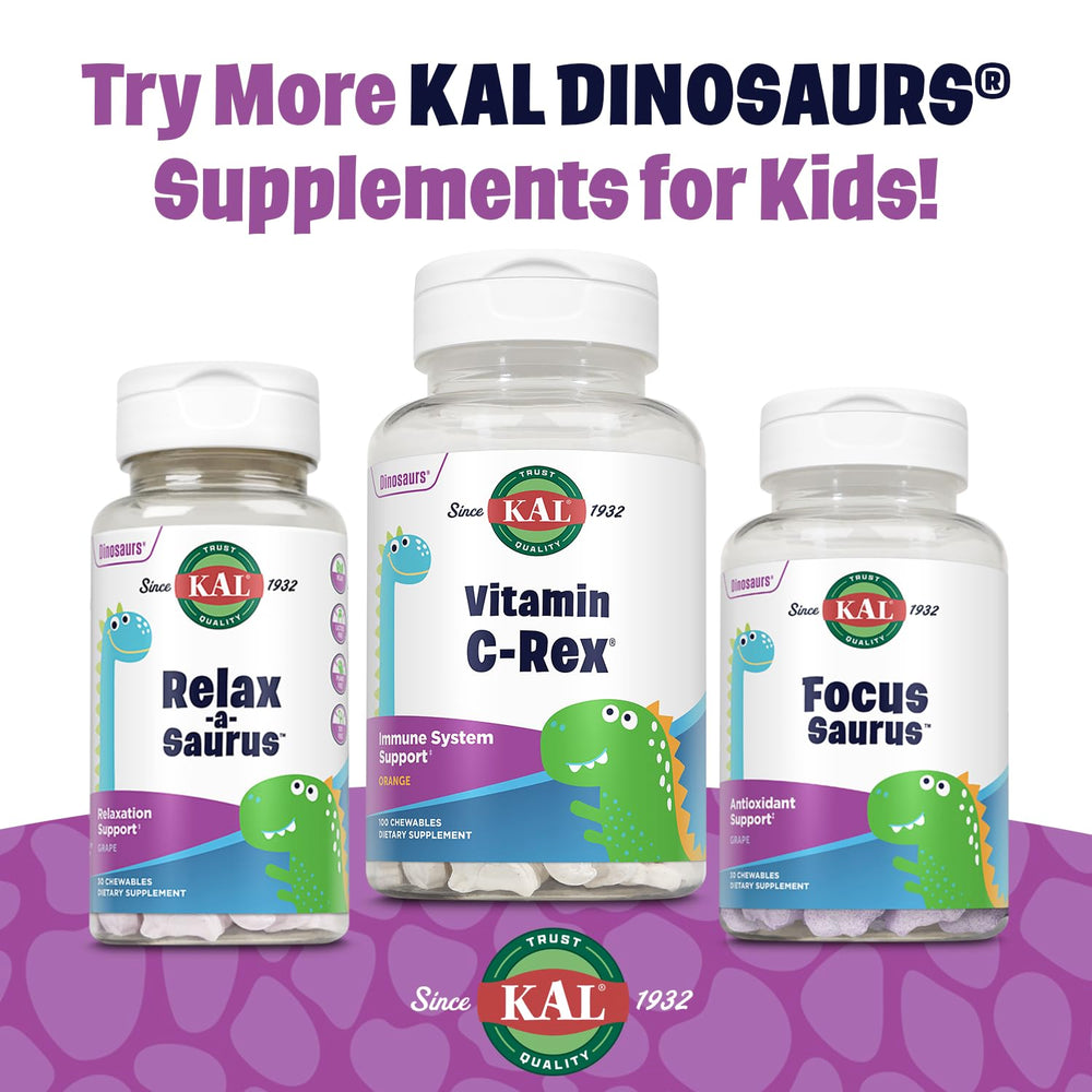 KAL MultiSaurus 90 servings bottle supports ongoing daily vitamin routine