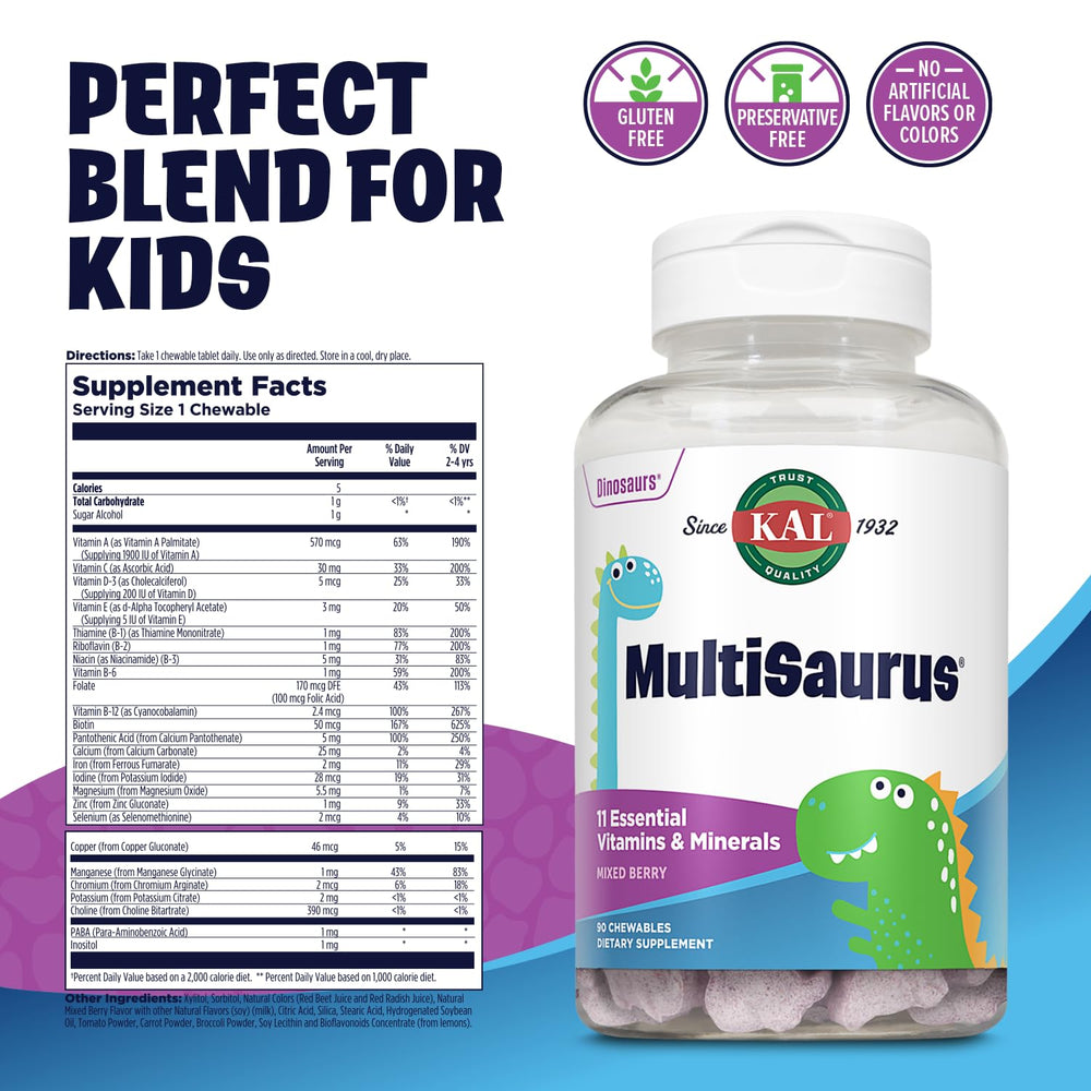 KAL MultiSaurus dinosaur shapes making nutrition fun for kids
