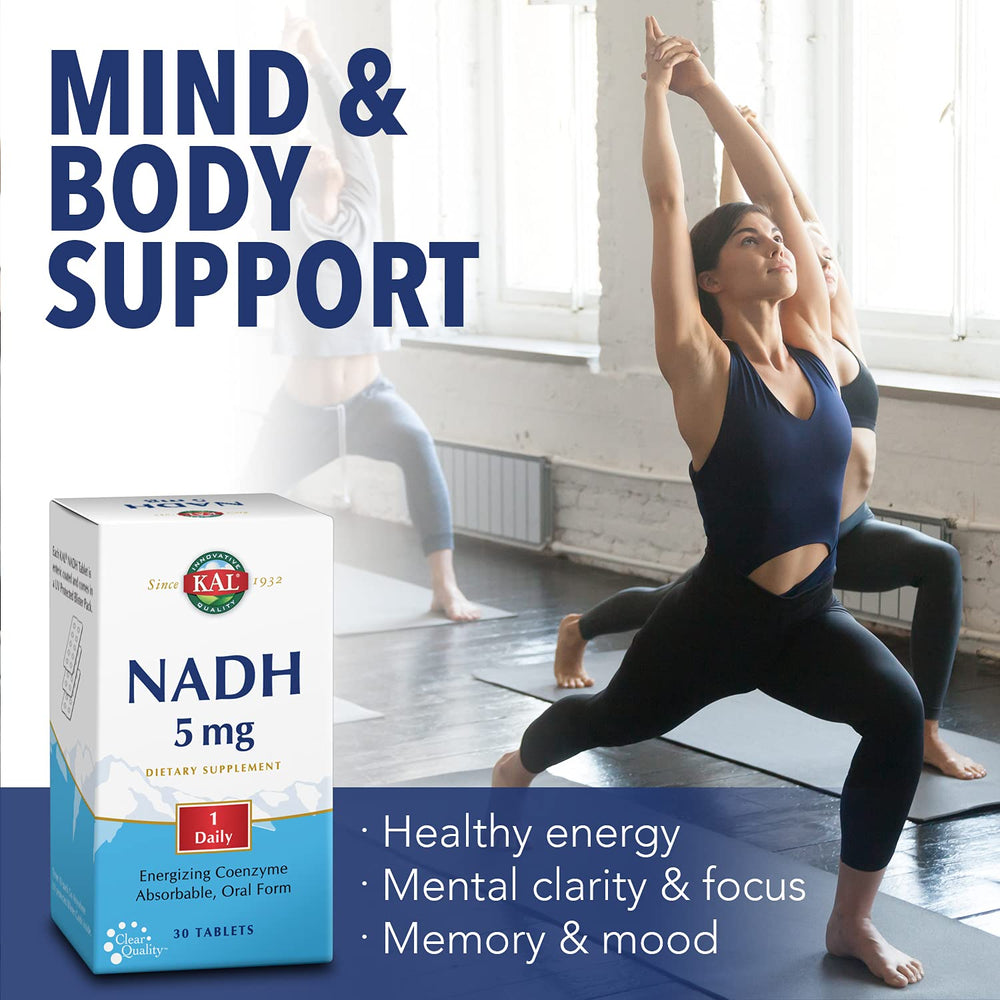KAL NADH packaging box image emphasizing compact container and portability