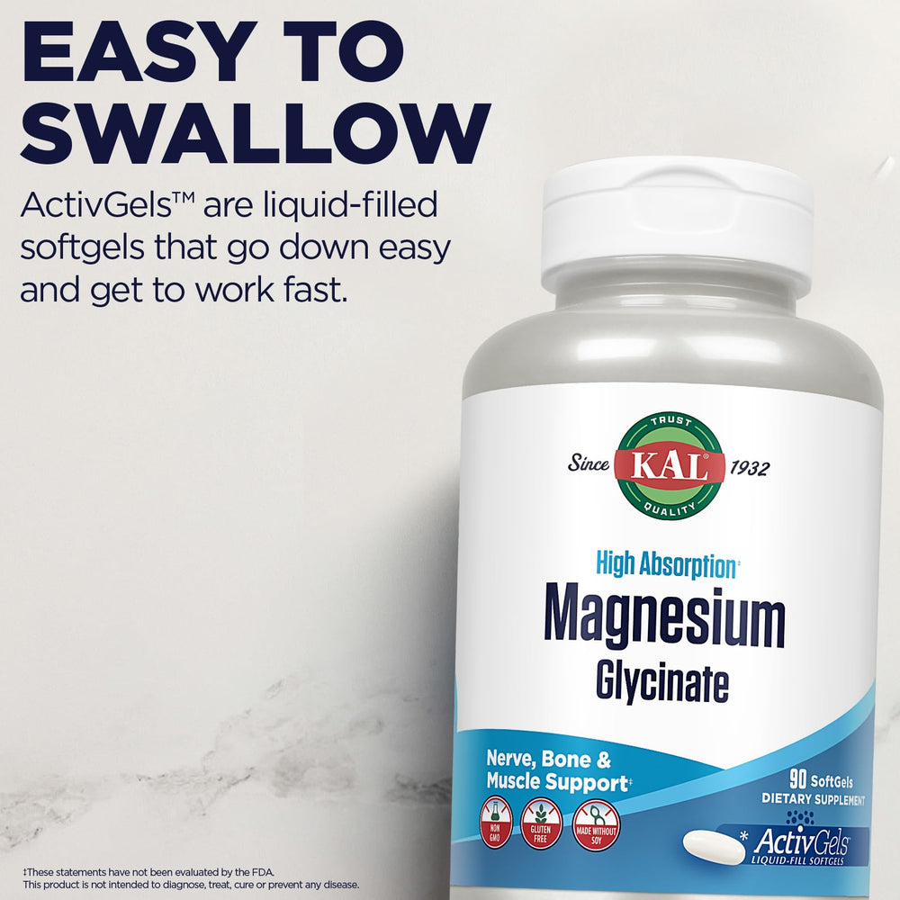 Kal Non-GMO Gluten Free icons reflect dietary-friendly formulation.