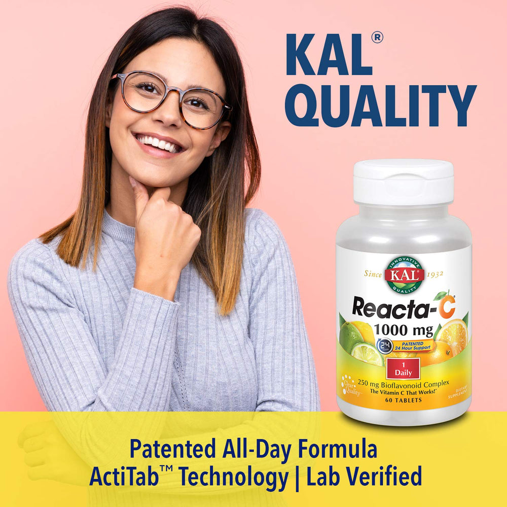 KAL Reacta-c bioflavonoids icon indicating enhanced absorption features.