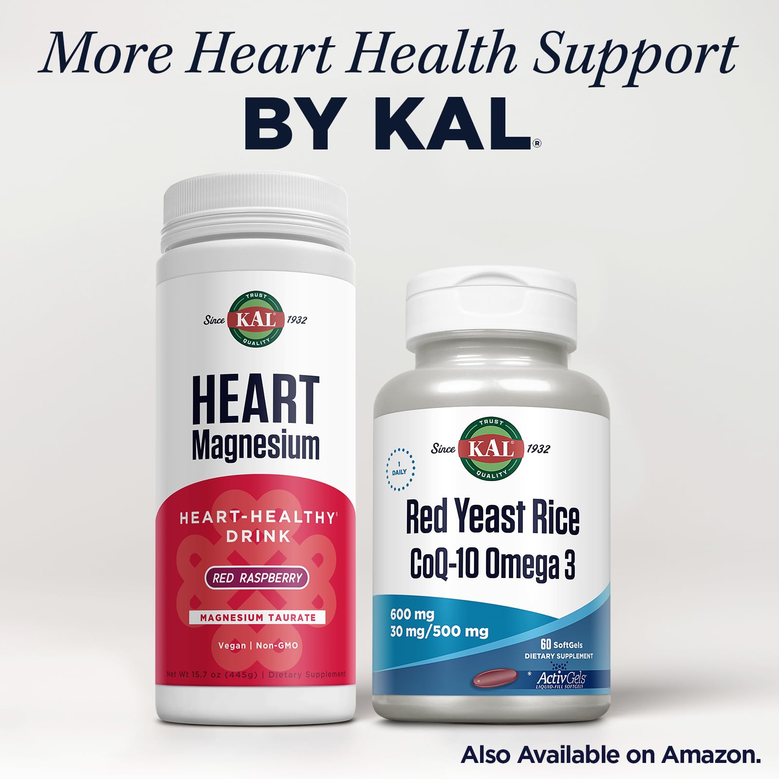 Kal Red Yeast Rice COQ10 Omega-3 packaging image conveys product exterior and branding
