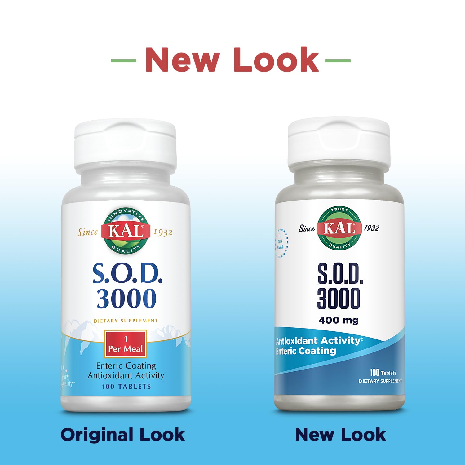 KAL S.O.D. 3000 bottle ready for daily use with meals