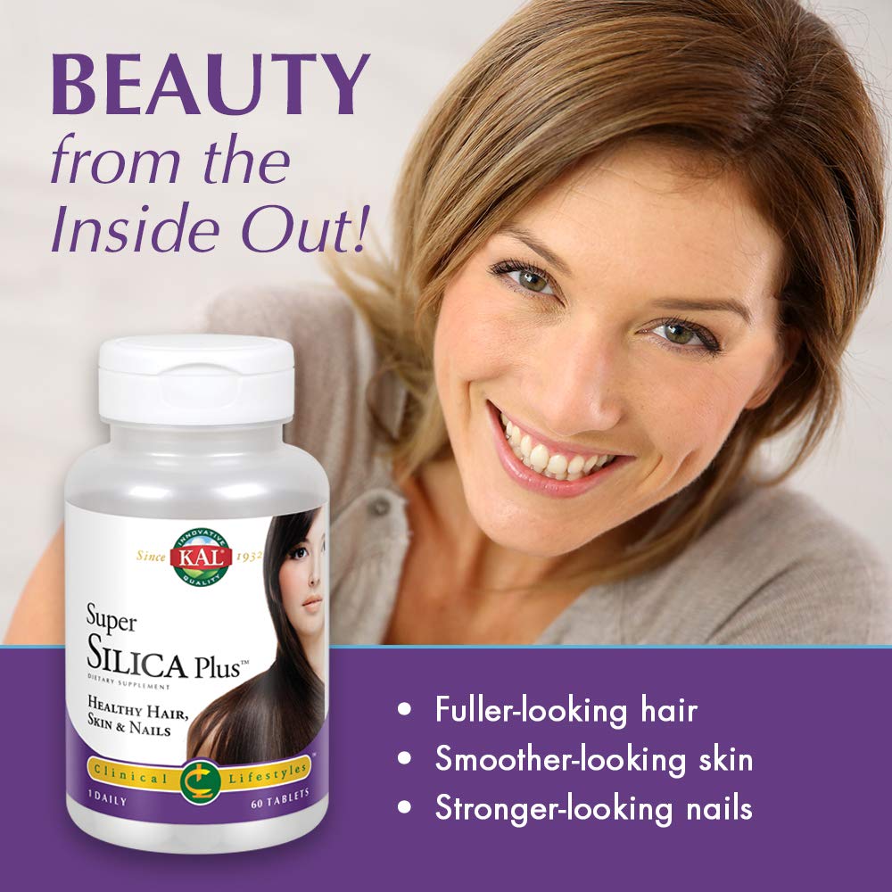 KAL Super Silica Plus horsetail-extract detail emphasizes natural ingredients for skin and hair.