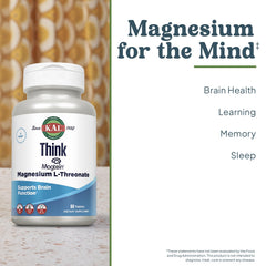 KAL Think Magnesium L-Threonate PCR bottle packaging emphasizes eco-friendly packaging.