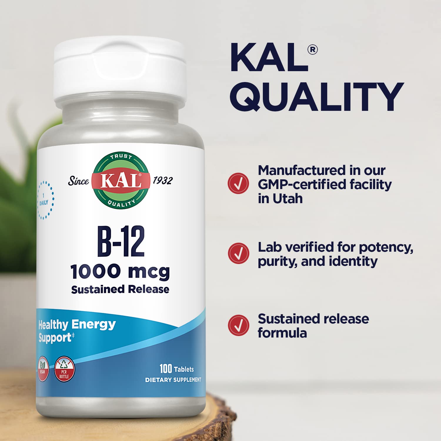 KAL Vitamin B12 energy-and-metabolism focus showing potential daily support.