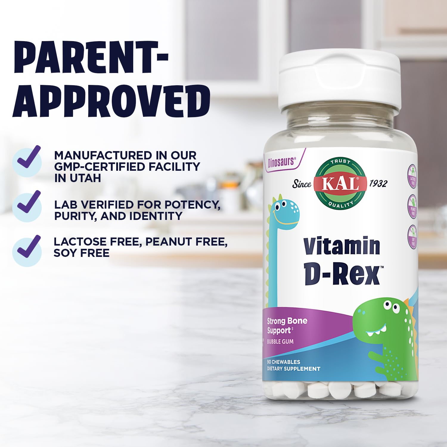 KAL Vitamin D-Rex allergen-free formula free from lactose, peanuts, and soy