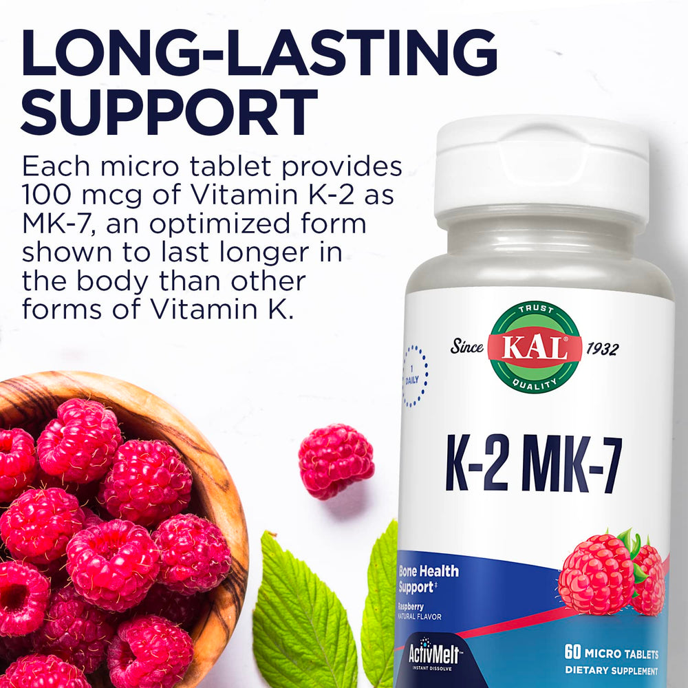 KAL Vitamin K2 MK7 ActivMelt purity testing seals quality.