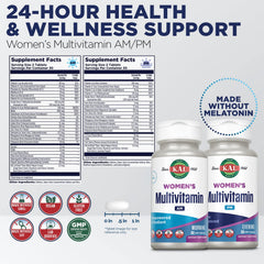 KAL Women's Multivitamin AM/PM packaging highlights vegan formula