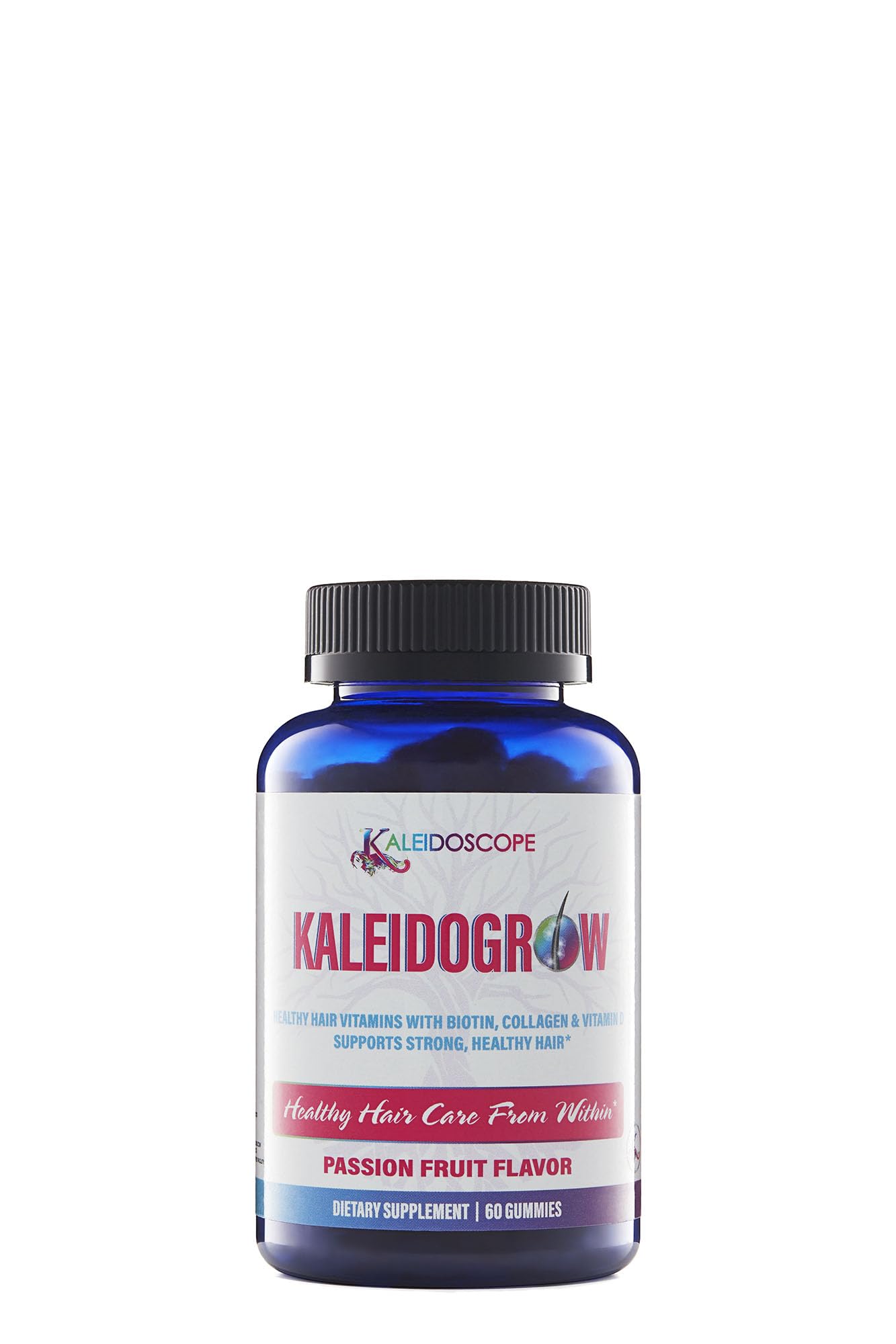 KALEIDOSCOPE MIRACLE DROPS Kaleidogrow bottle promotes stronger hair with essential vitamins.