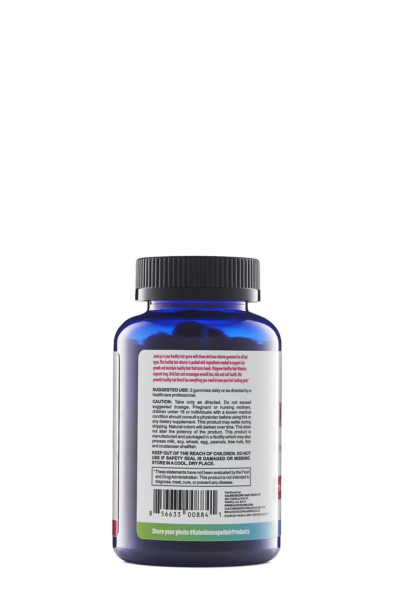 KALEIDOSCOPE MIRACLE DROPS Kaleidogrow box front showcasing daily hair vitality vitamins.