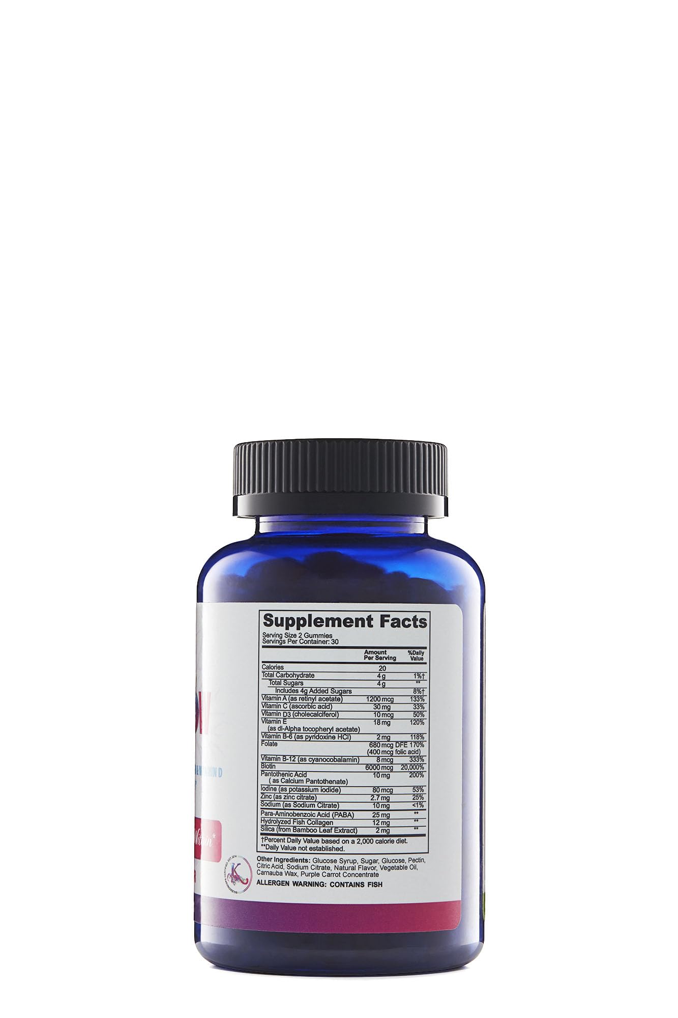 KALEIDOSCOPE MIRACLE DROPS Kaleidogrow capsule closeup highlights hair-supporting nutrients.