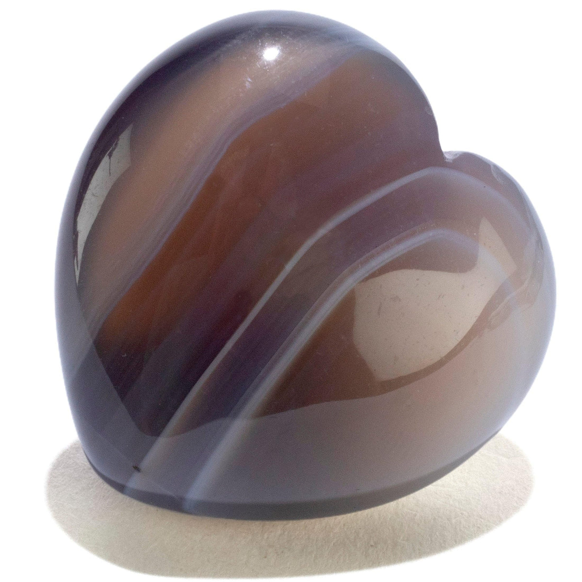 KALIFANO agate heart carving with smooth finish for calming spaces.