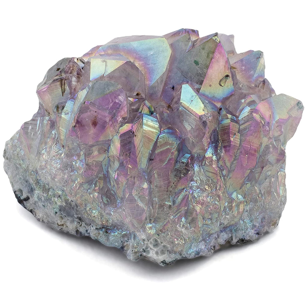 KALIFANO Angel Aura Amethyst Geode core glows with calm energy for meditation.