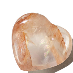 Kalifano fire quartz heart carving pendant radiating calming energy for mindful moments