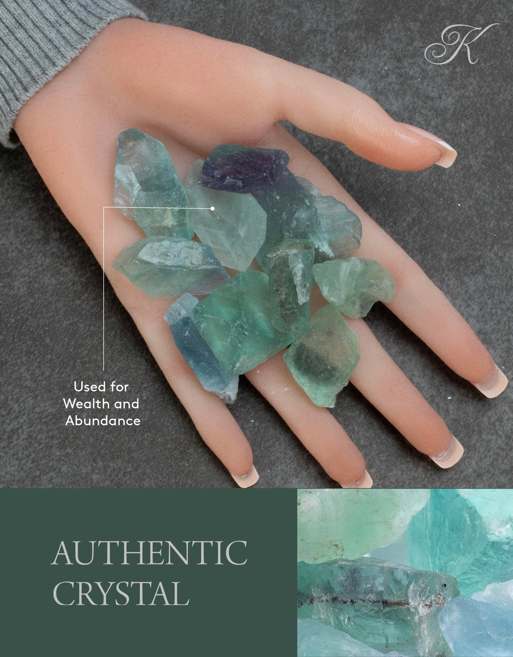 KALIFANO fluorite color spectrum shown in natural light
