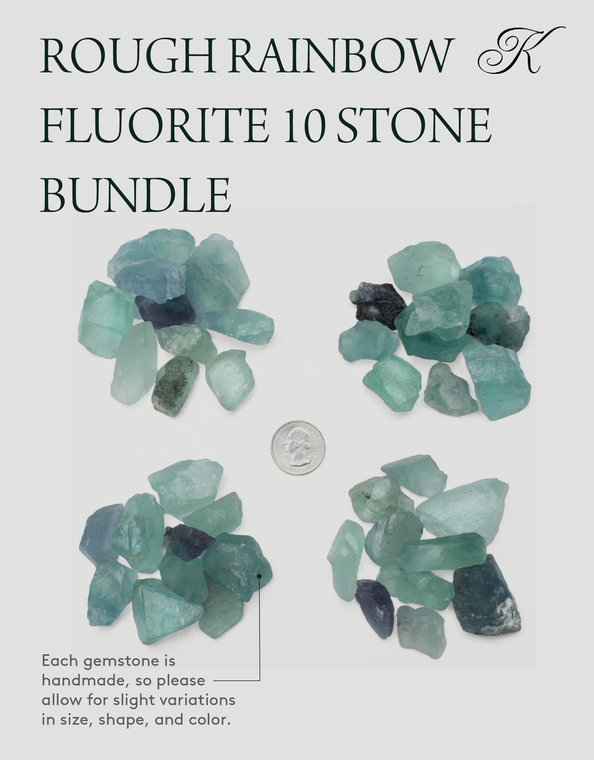 KALIFANO fluorite for lapidary tumbling and shaping projects