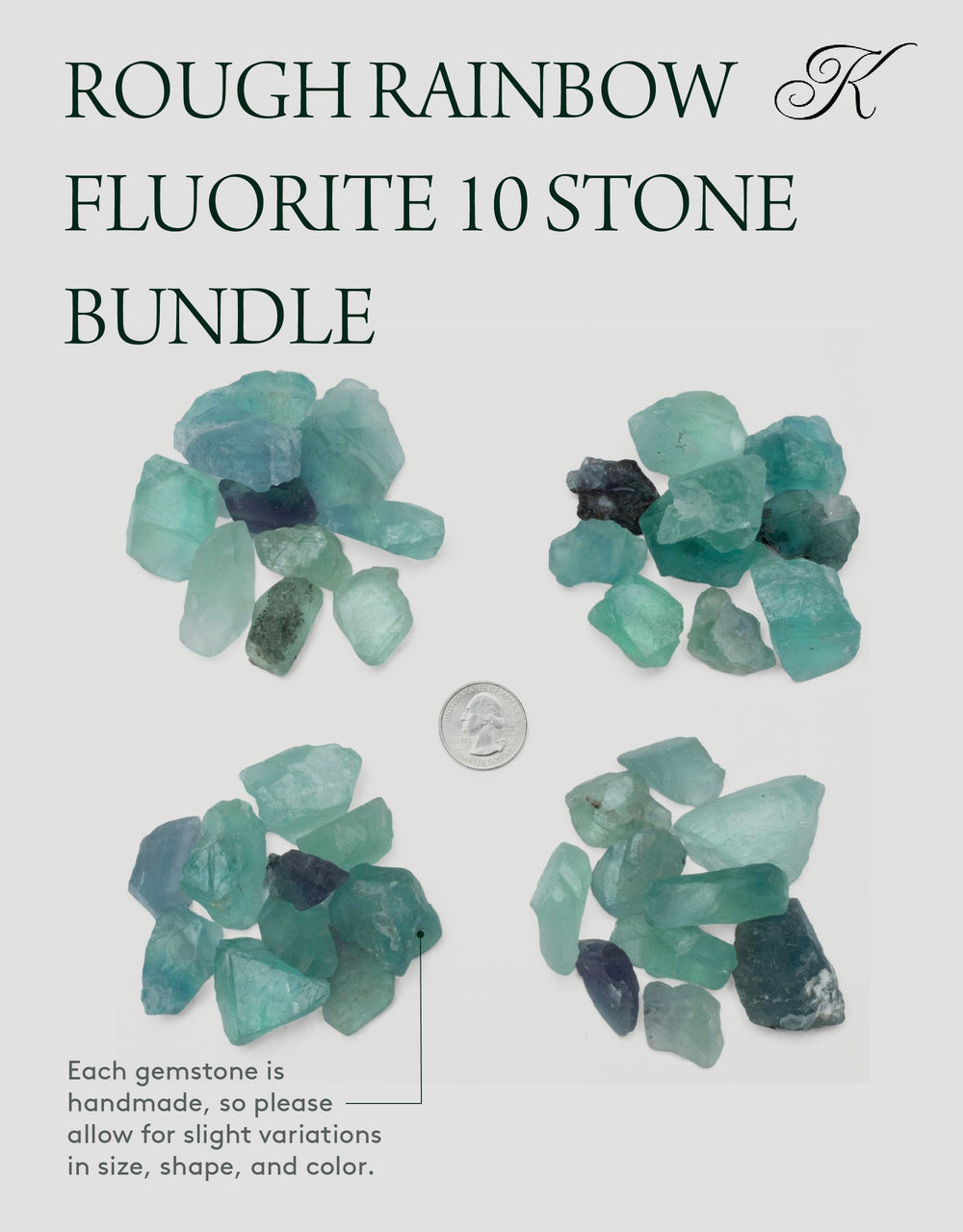 KALIFANO fluorite for lapidary tumbling and shaping projects