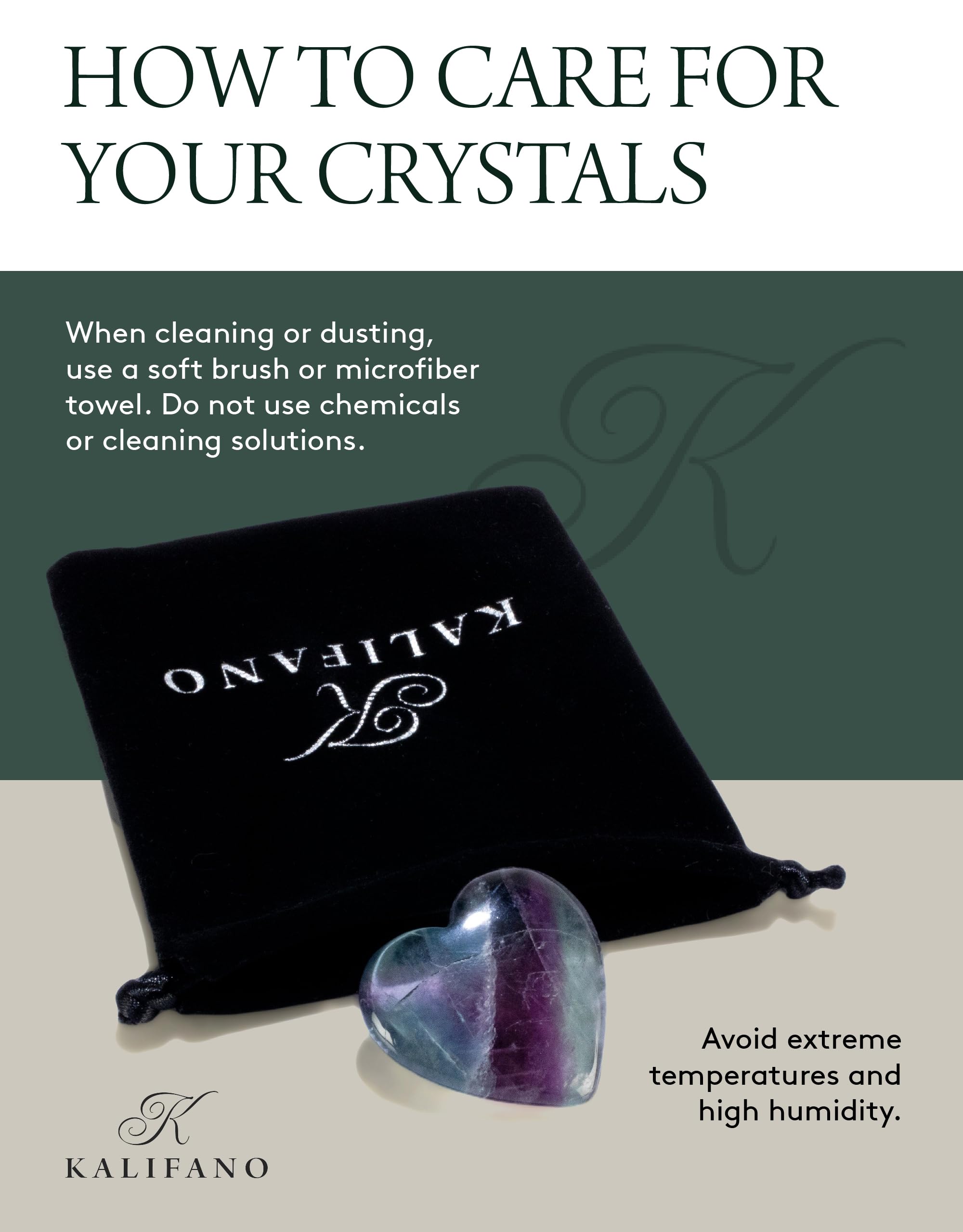 KALIFANO handcrafted crystal on a minimalist display stand